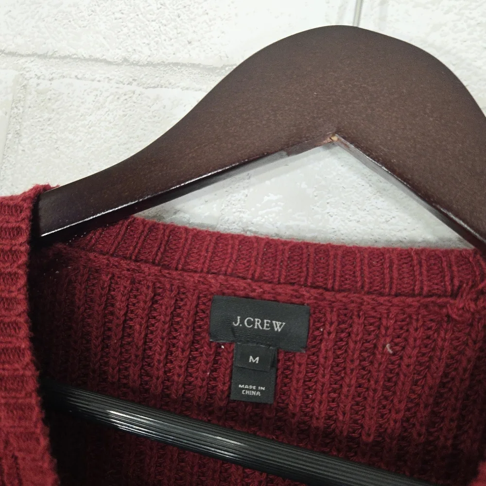J. Crew heavy, dark red sweater